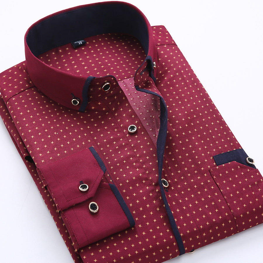 RUGGERI MILANO™ | CAMICIA STRUTTURATA CON COLLETTO A CONTRASTO TEXTURIZZATO