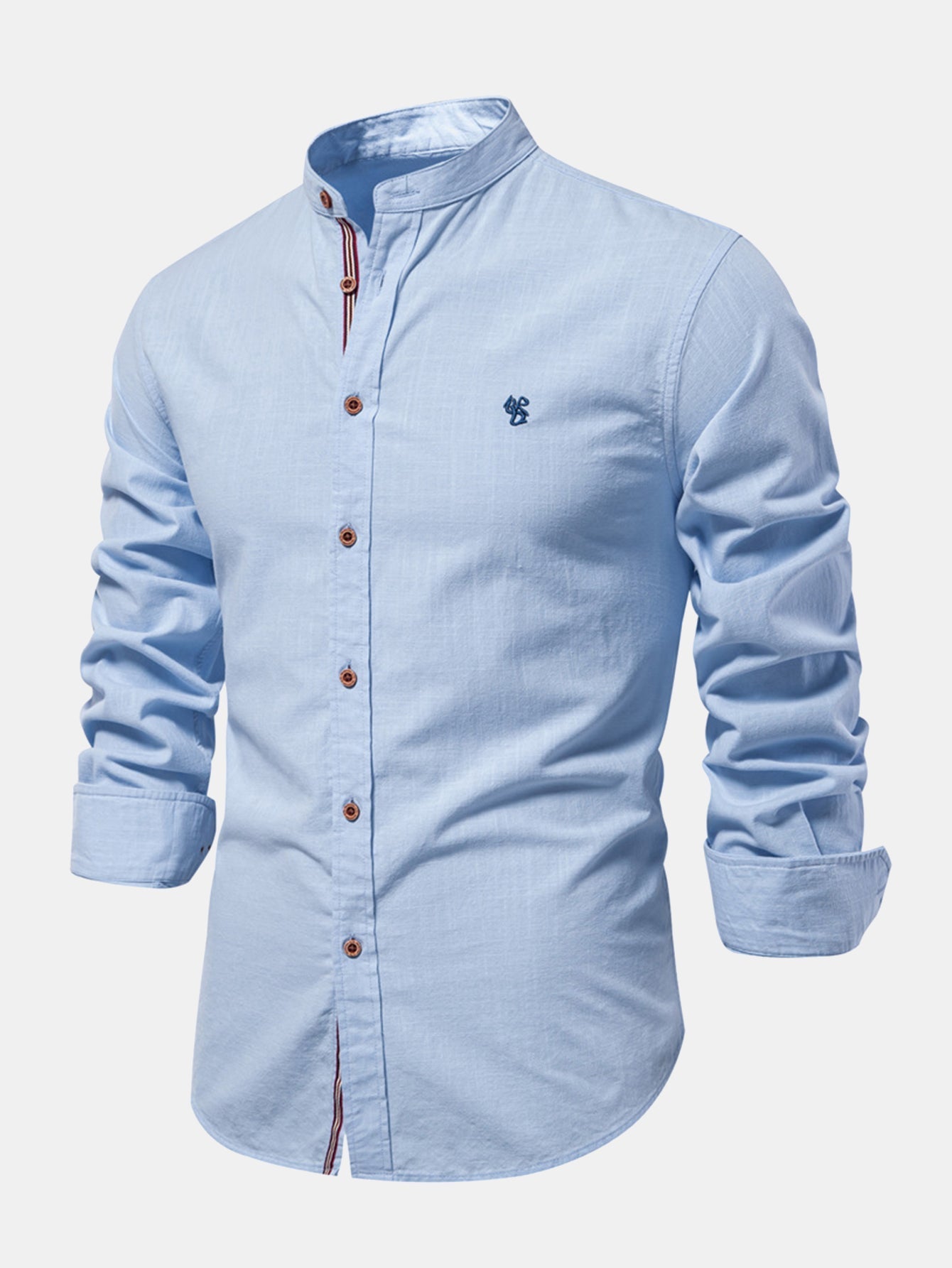 RUGGERI MILANO™ | CAMICIA A COLLO DRITTO MANICHE LUNGHE