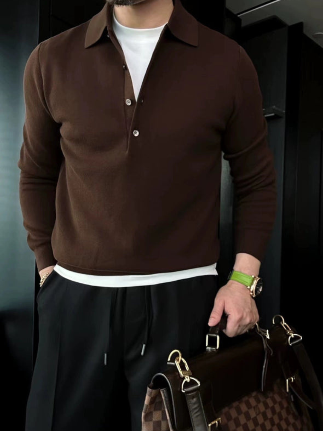 RUGGERI MILANO™ | POLO IN MAGLIA CLASSICA A COLLO APERTO