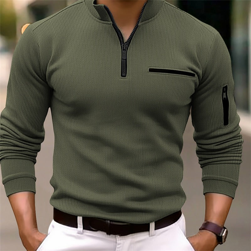 RUGGERI MILANO™ | MAGLIONE CLASSICO CON COLLO A ZIP