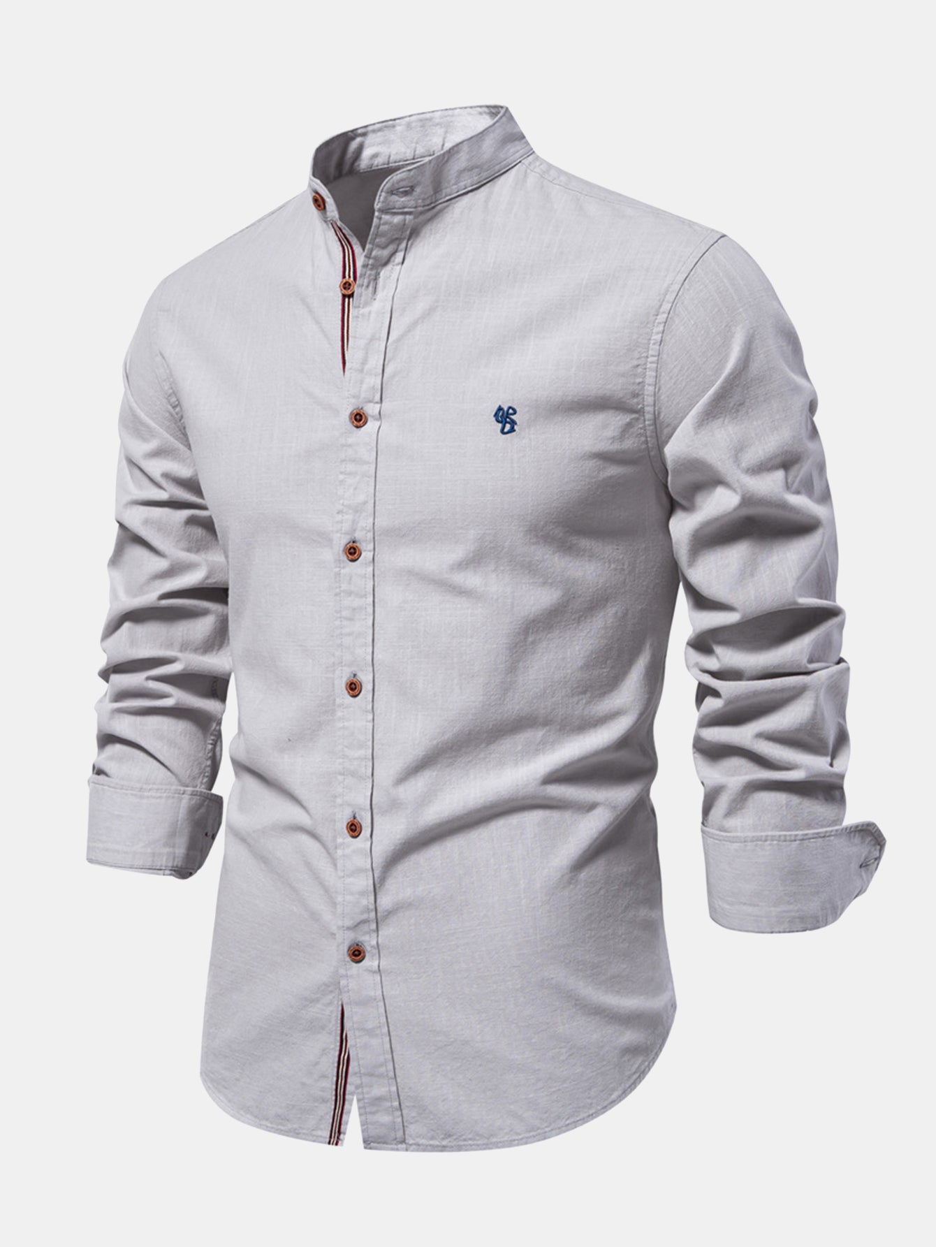 RUGGERI MILANO™ | CAMICIA A COLLO DRITTO MANICHE LUNGHE