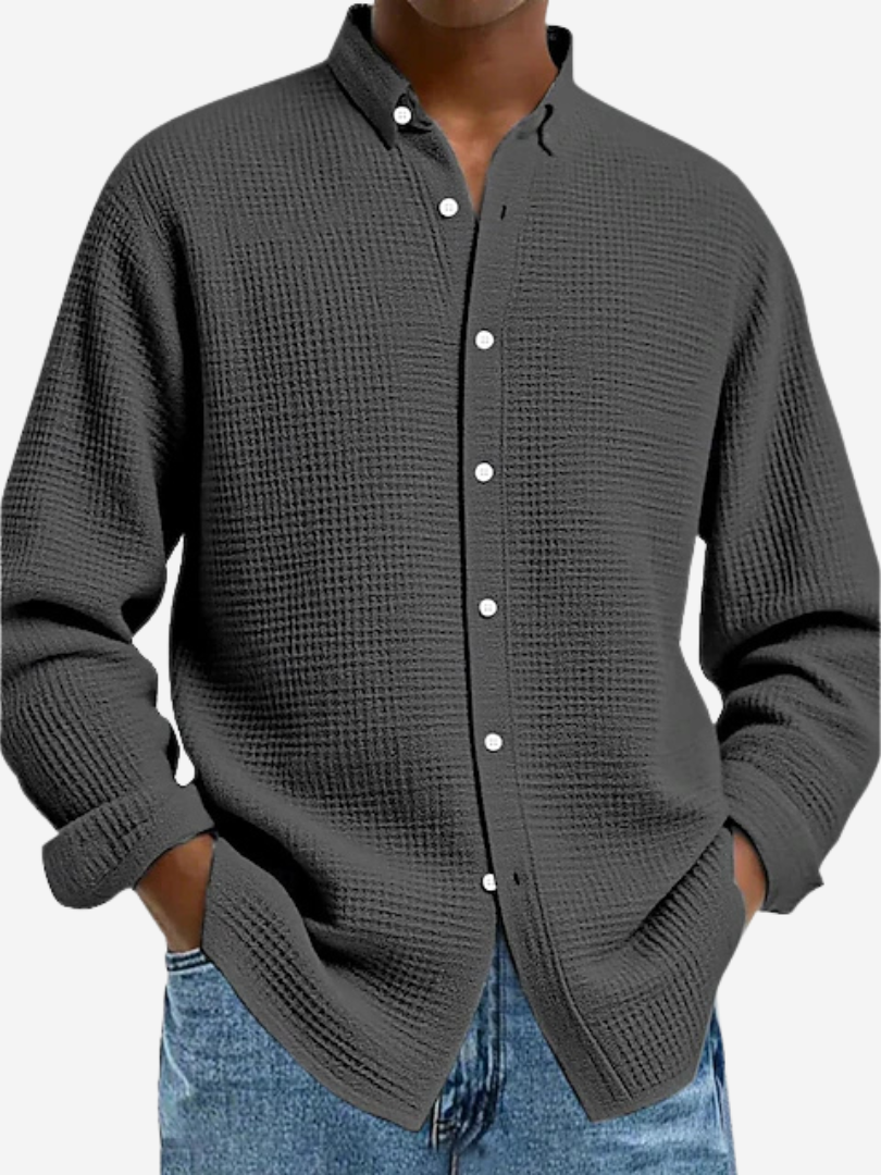 RUGGERI MILANO™ | CAMICIA TESTURIZZATA ELEGANTE A TAGLIO CURATO