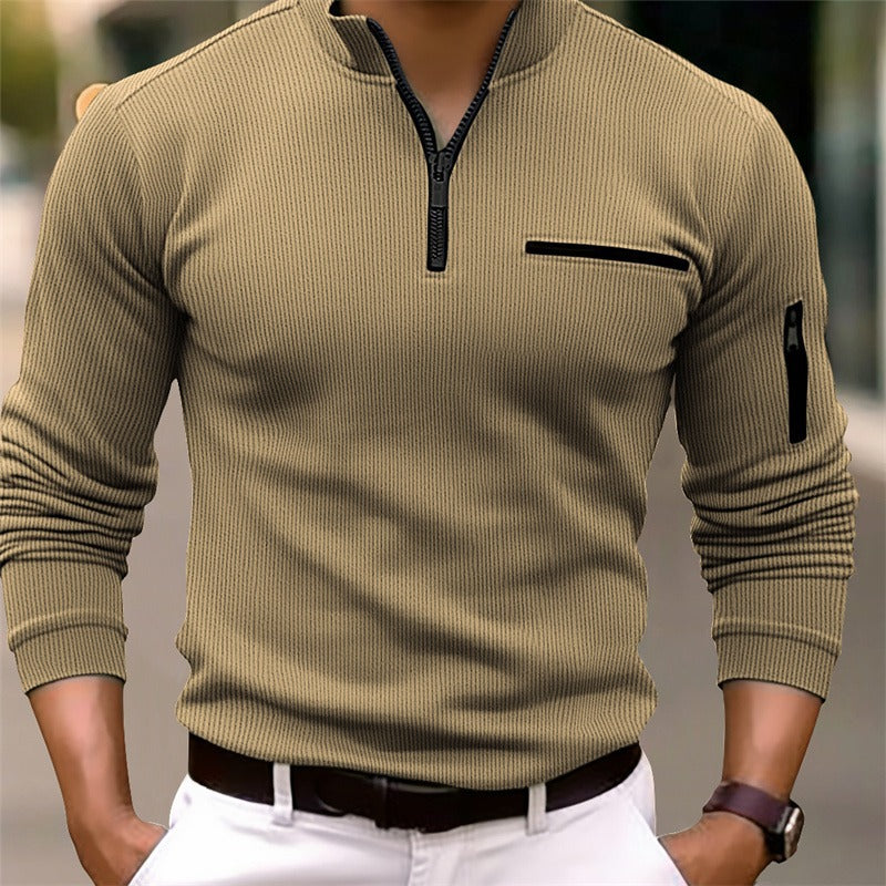 RUGGERI MILANO™ | MAGLIONE CLASSICO CON COLLO A ZIP