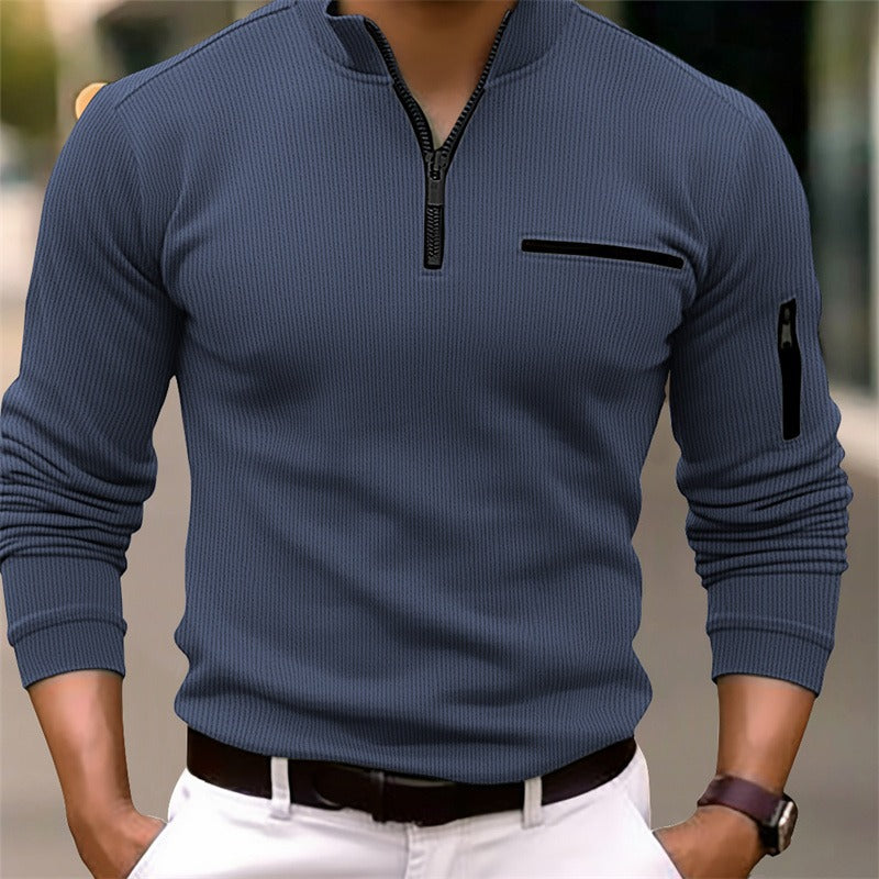 RUGGERI MILANO™ | MAGLIONE CLASSICO CON COLLO A ZIP