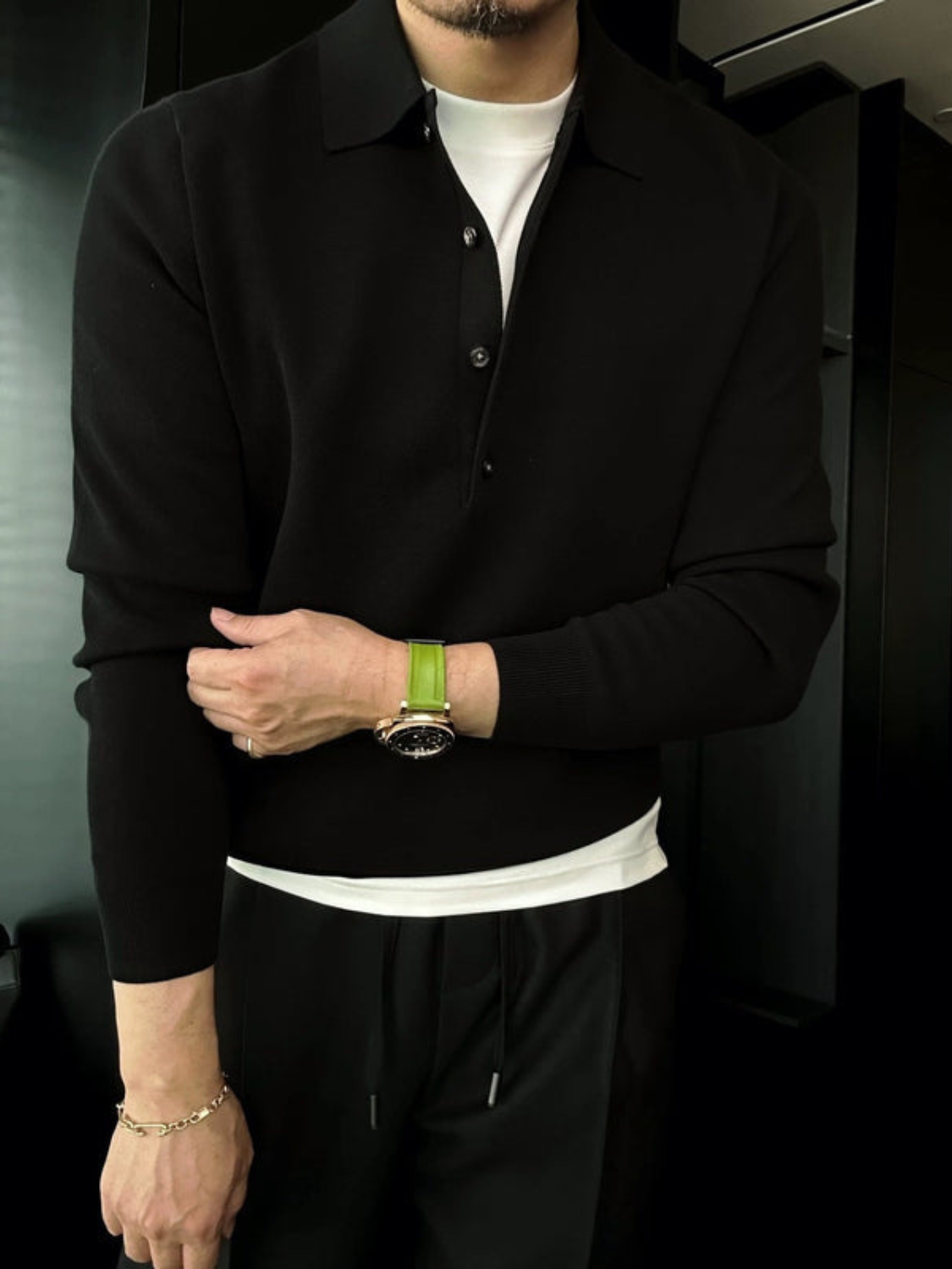 RUGGERI MILANO™ | POLO IN MAGLIA CLASSICA A COLLO APERTO