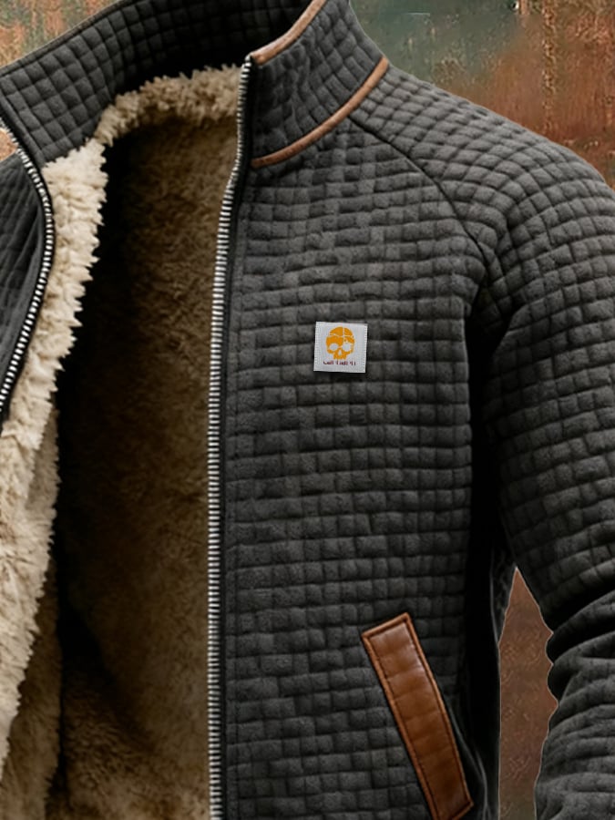 RUGGERI MILANO™ | GIACCONE TEXTURIZZATO CON COLLO ALTO STRUTTURATO