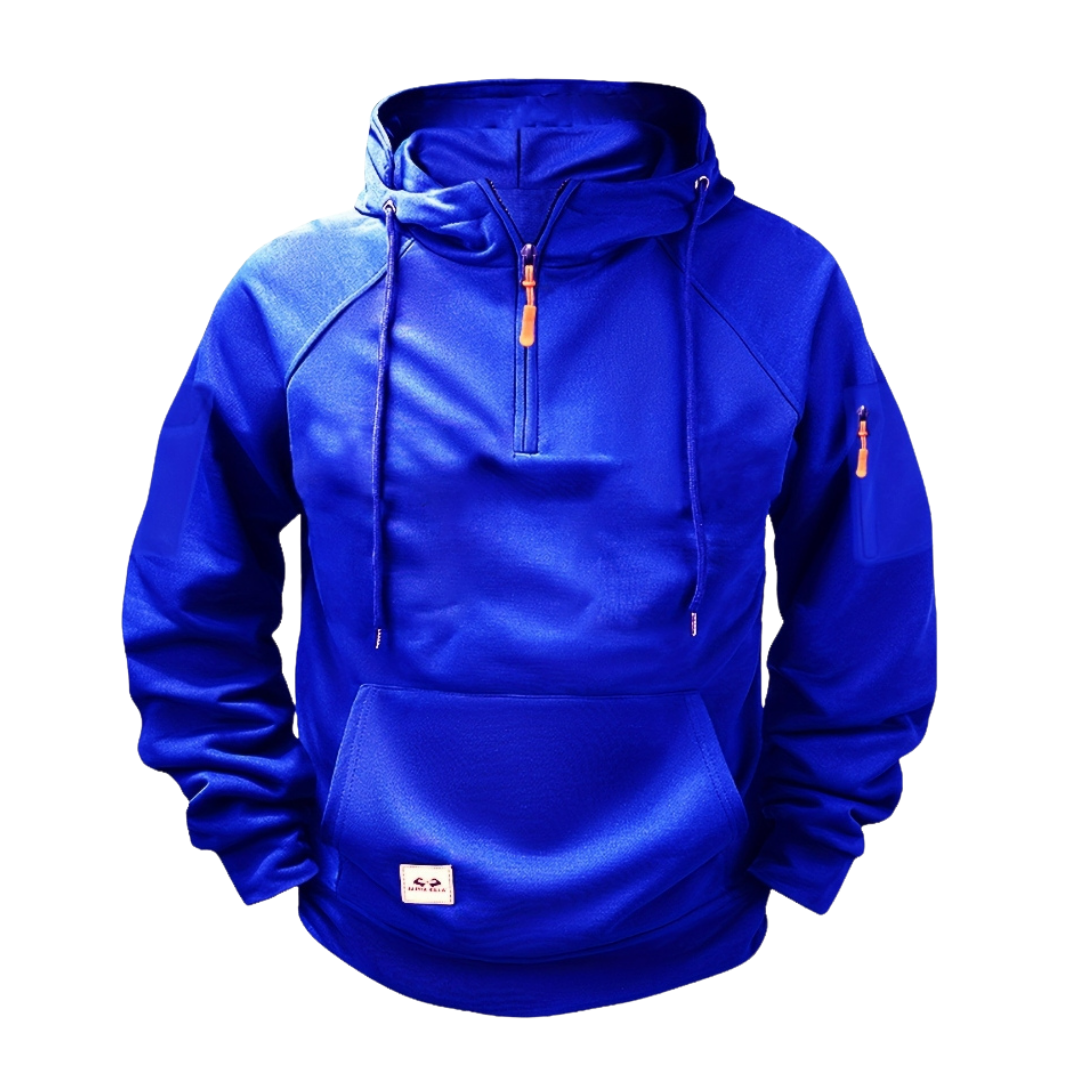 RUGGERI MILANO™ | FELPA CON CAPPUCCIO A MEZZA ZIP