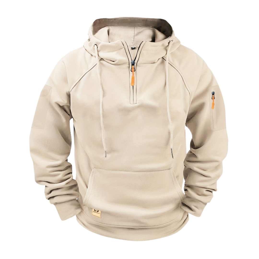 RUGGERI MILANO™ | FELPA CON CAPPUCCIO A MEZZA ZIP