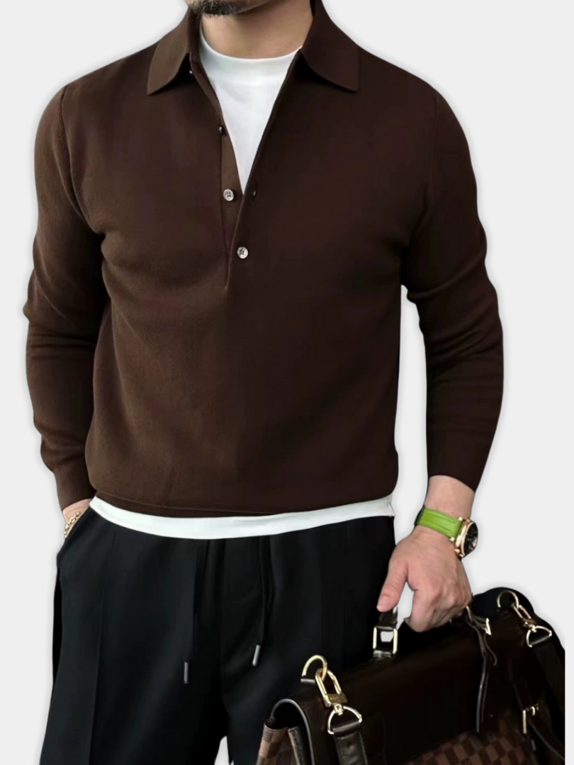 RUGGERI MILANO™ | POLO IN MAGLIA CLASSICA A COLLO APERTO