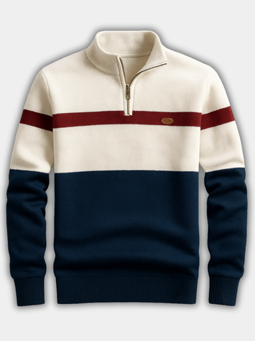 RUGGERI MILANO™ | MAGLIONE ZIPPATO IN COTONE RAFFINATO