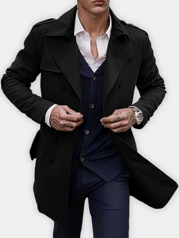 RUGGERI MILANO™ | MANTELLO ELEGANTE DA UOMO A LINEA CONTROLLATA