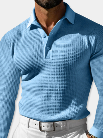 RUGGERI MILANO™ | POLO ADERENTE IN MAGLIA TEXTURIZZATA STRUTTURATA