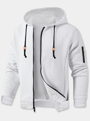 RUGGERI MILANO™ | FELPA CON CAPPUCCIO ZIPPATA RINFORZATA