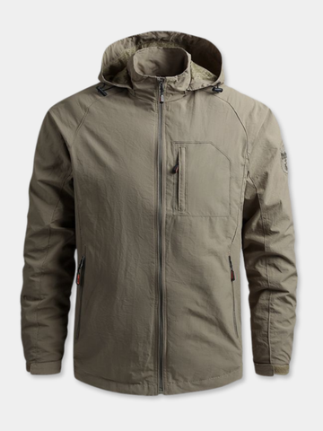 RUGGERI MILANO™ | GIACCA TECNICA CON ZIP E CAPPUCCIO STRUTTURATO