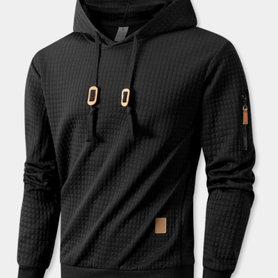 RUGGERI MILANO™ | FELPA ELEGANTE CON CAPPUCCIO E DETTAGLIO A CONTRASTO