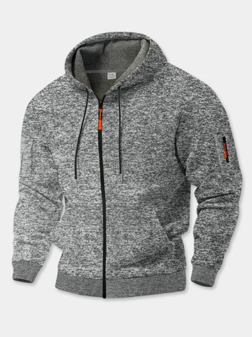 RUGGERI MILANO™ | FELPA CON CAPPUCCIO ZIPPATA TERMO-COMFORT