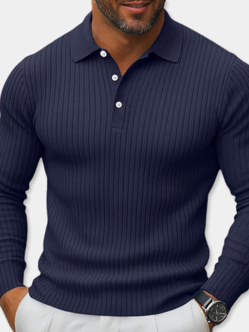 RUGGERI MILANO™ | POLO IN MAGLIA A COSTE A MANICHE LUNGHE