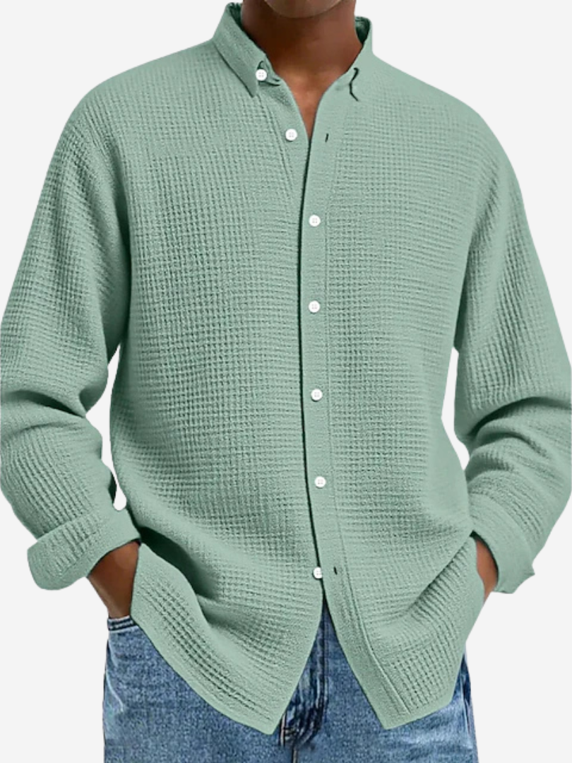 RUGGERI MILANO™ | CAMICIA TESTURIZZATA ELEGANTE A TAGLIO CURATO