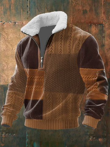 RUGGERI MILANO™ | MAGLIONE ZIPPATO A COLLO ALTO FODERATO