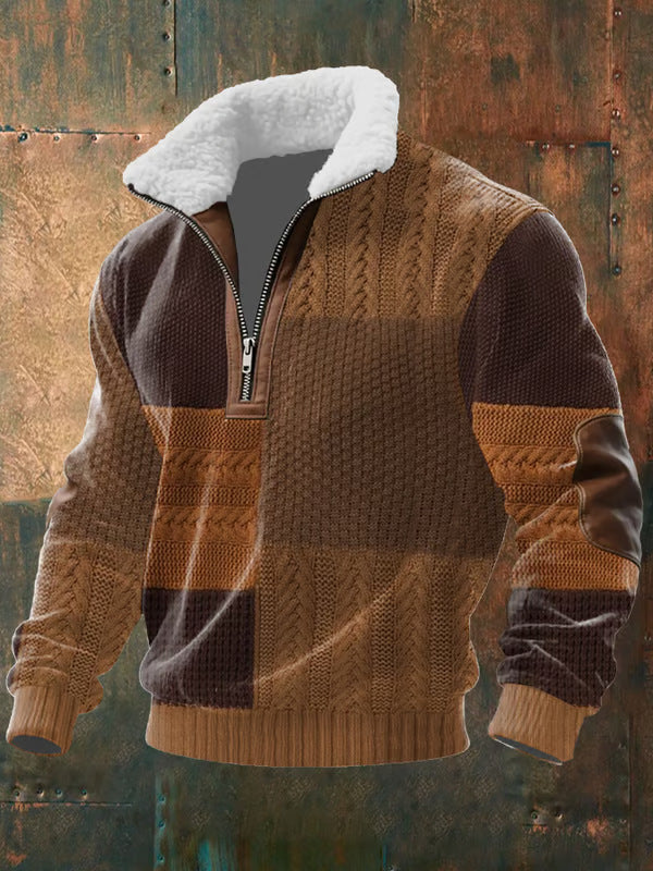RUGGERI MILANO™ | MAGLIONE ZIPPATO A COLLO ALTO FODERATO
