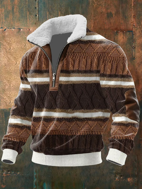 RUGGERI MILANO™ | MAGLIONE ZIPPATO A COLLO ALTO FODERATO
