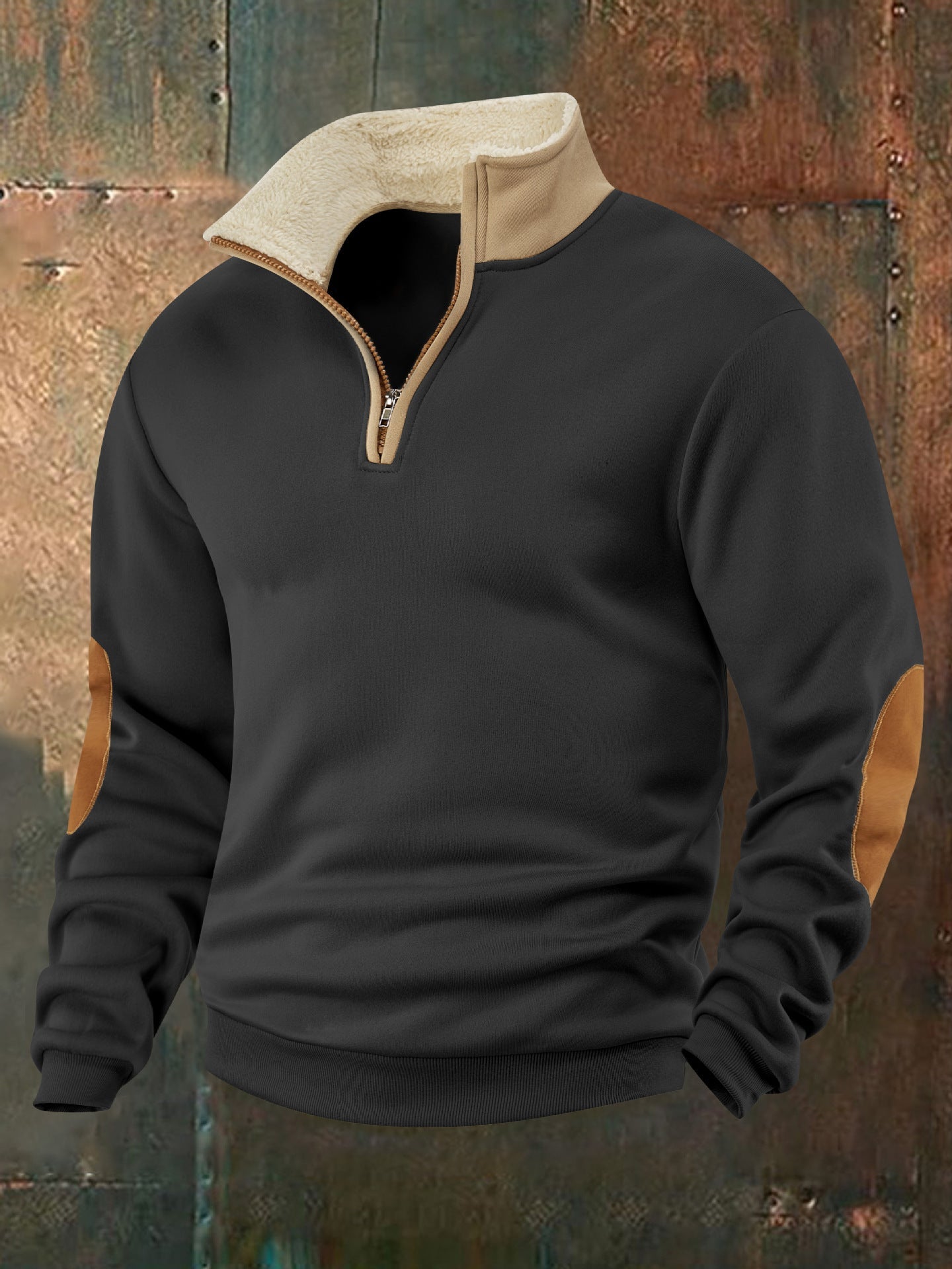 RUGGERI MILANO™ | MAGLIA MEZZA ZIP CON COLLO DOPPIO