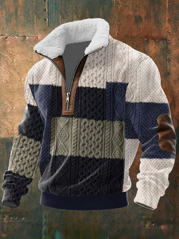 RUGGERI MILANO™ | MAGLIONE ZIPPATO A COLLO ALTO FODERATO