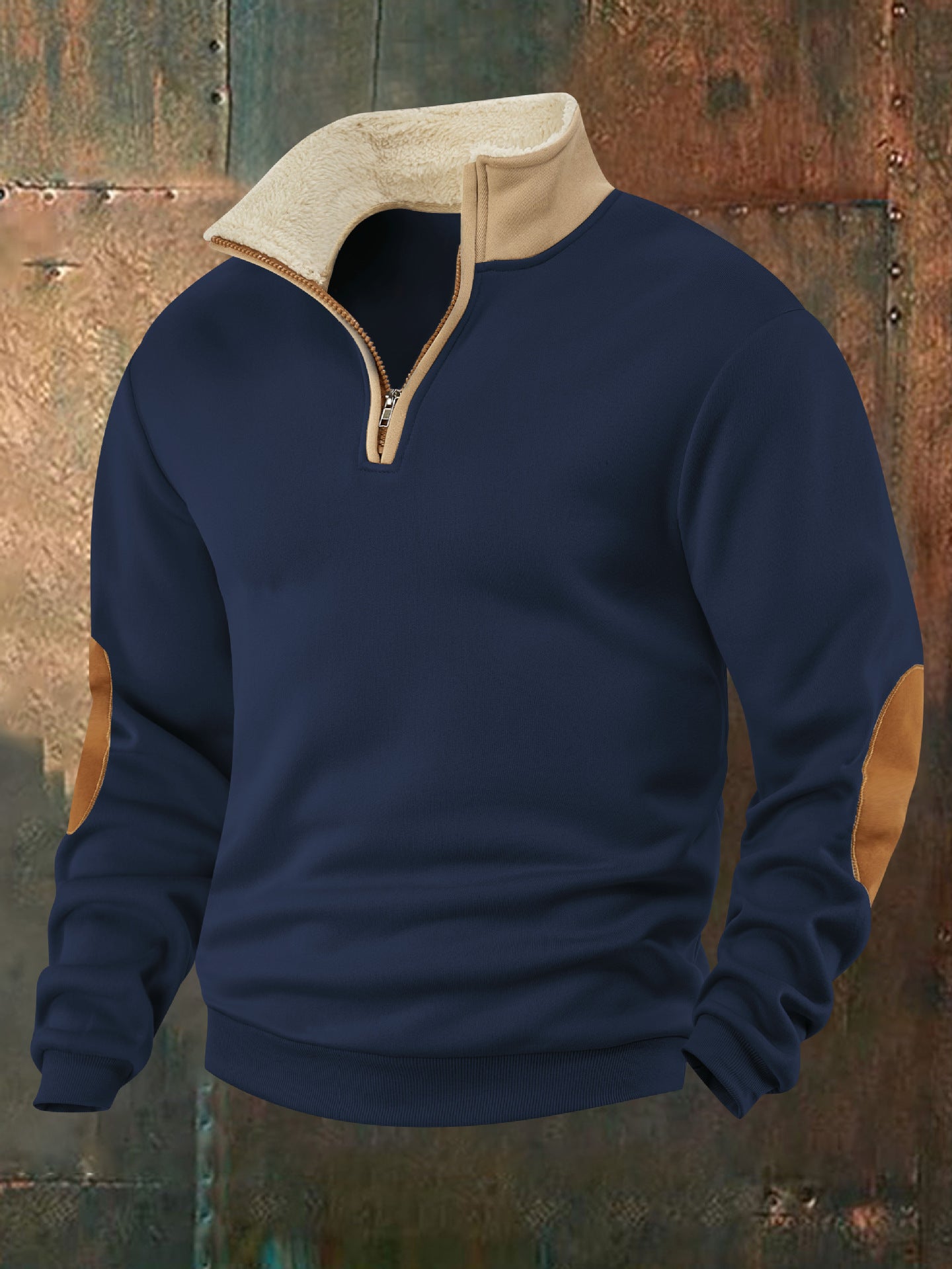 RUGGERI MILANO™ | MAGLIA MEZZA ZIP CON COLLO DOPPIO