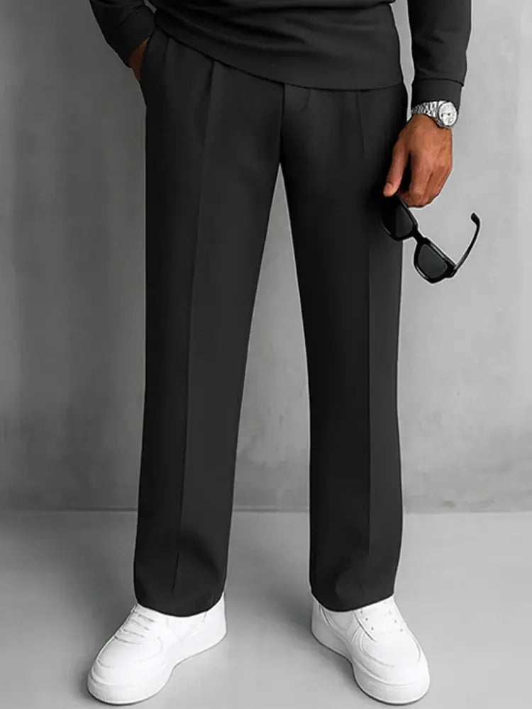 RUGGERI MILANO™ | COMPLETO POLO CON ZIP & PANTALONI AFFUSOLATI