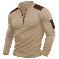 RUGGERI MILANO™ | MAGLIA HALF-ZIP TEXTURIZZATA CON SPALLE RINFORZATE
