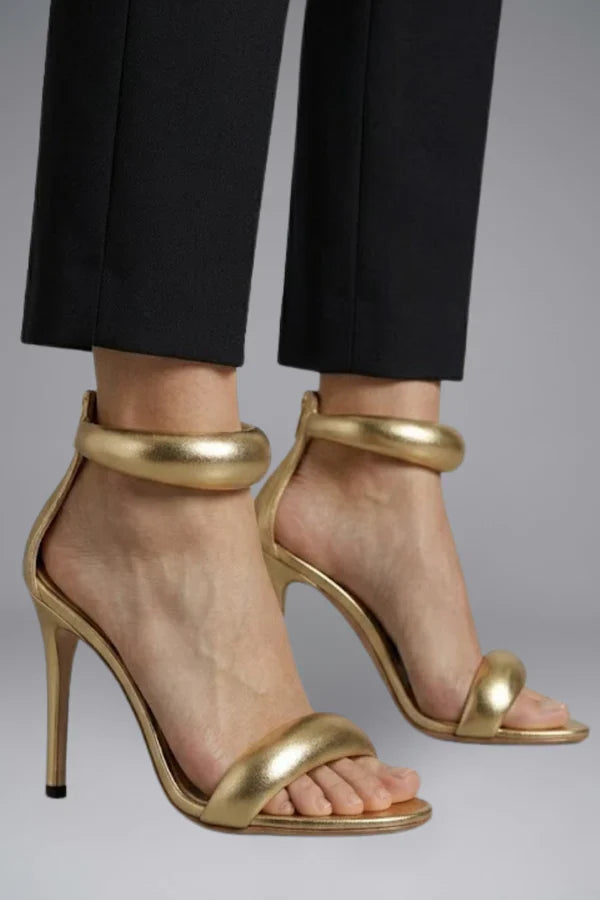Women's Sandals with Slim High Heel for All-Season Wear
