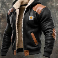 RUGGERI MILANO™ | GIACCONE INVERNALE CON RAFFINATI DETTAGLI IN PELLE