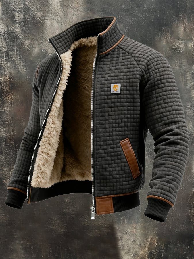 RUGGERI MILANO™ | GIACCONE TEXTURIZZATO CON COLLO ALTO STRUTTURATO