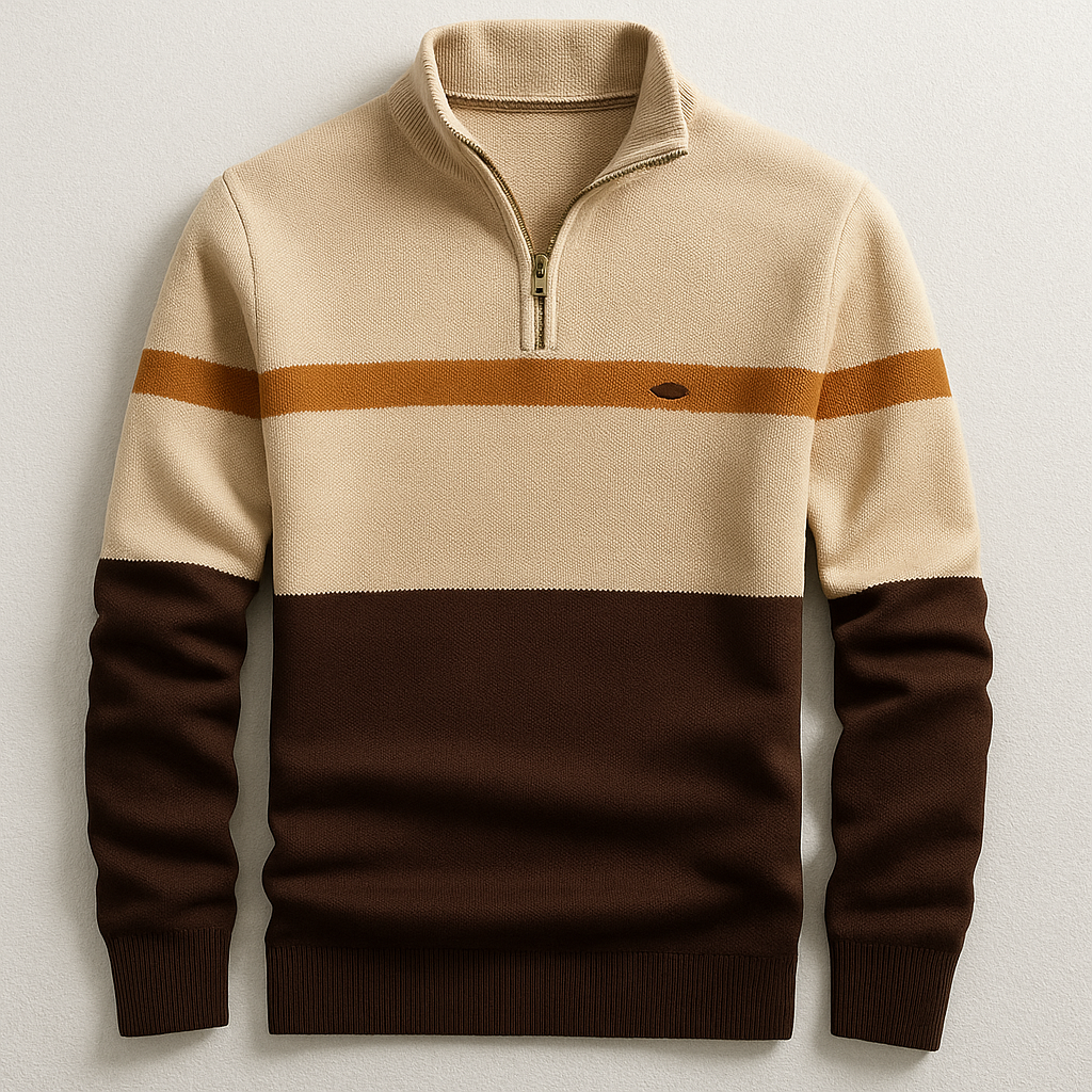 RUGGERI MILANO™ | MAGLIONE ZIPPATO IN COTONE RAFFINATO
