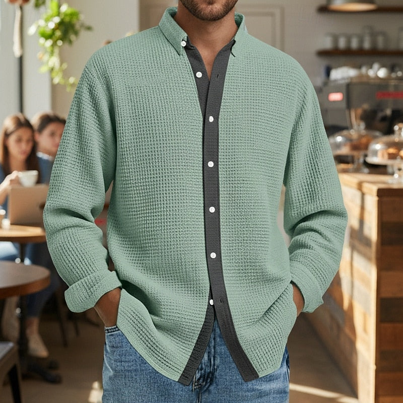 RUGGERI MILANO™ | CAMICIA GOFFRATA A MANICA LUNGA