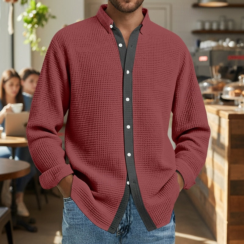 RUGGERI MILANO™ | CAMICIA GOFFRATA A MANICA LUNGA